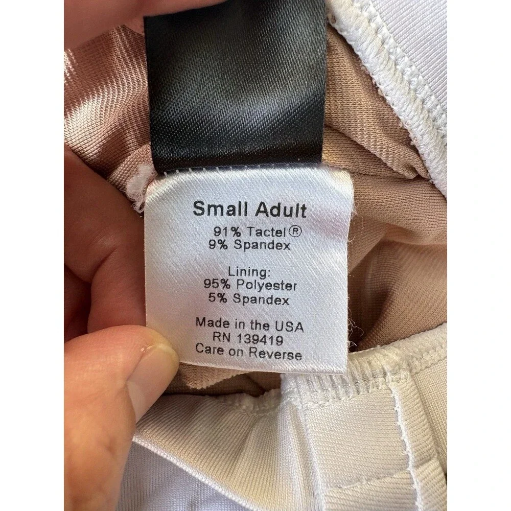 Suffolk London White Classic Pinch Front Leotard For Ballet & Gymnastics Size SA
